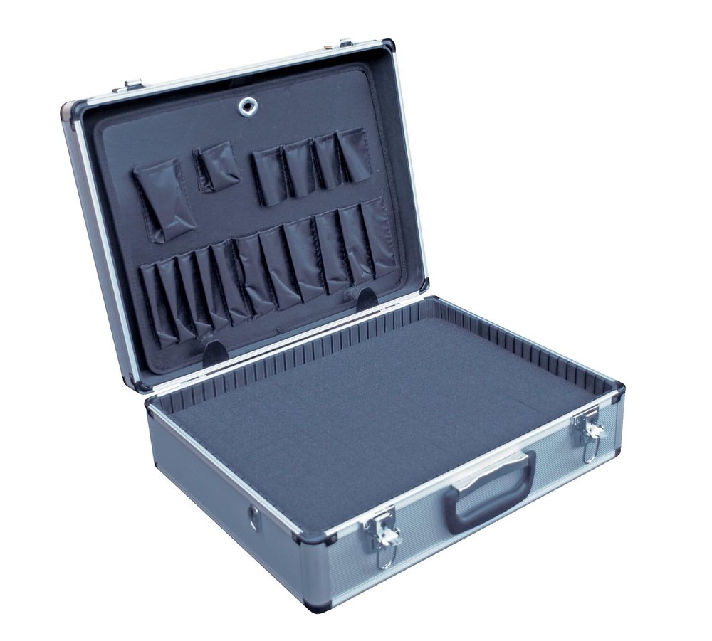 Aluminum Tool Case Foam Insert W/ Removable Shoulder Strap Portable
