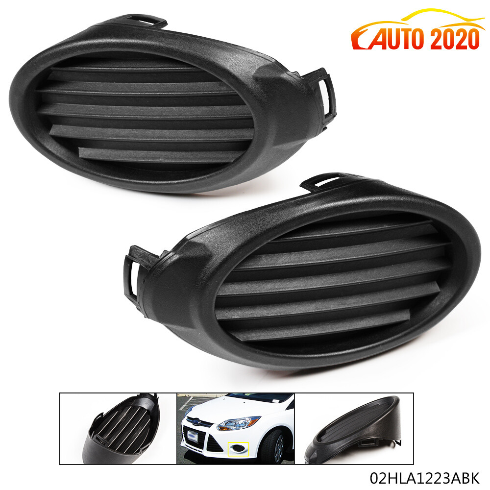 Front Bumper Fog Lamp Cover Fog Light Bezel Pair For Ford Focus 2012 2013 2014