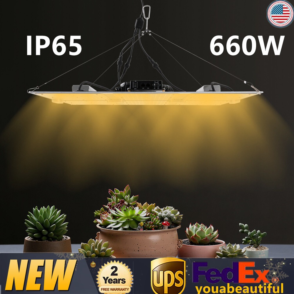 LED Grow Lights Panel Sunlike Full Spectrum Fit Plants Flowers Indoor IP65 660W