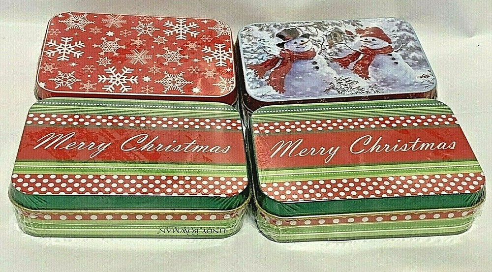 Christmas Gift Card Tins, Lindy Bowman, Lot of 4-image