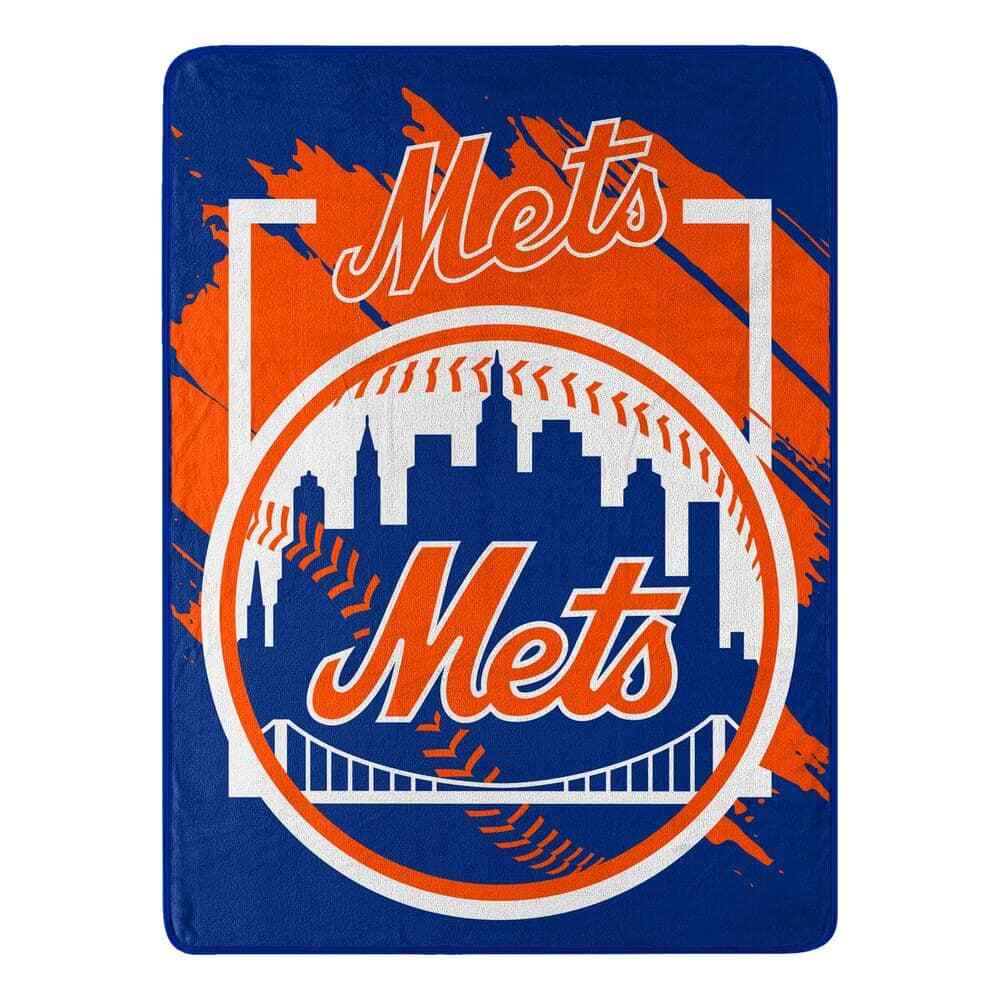 MLB Dimensional Mets Micro Raschel Multi-Color Throw
