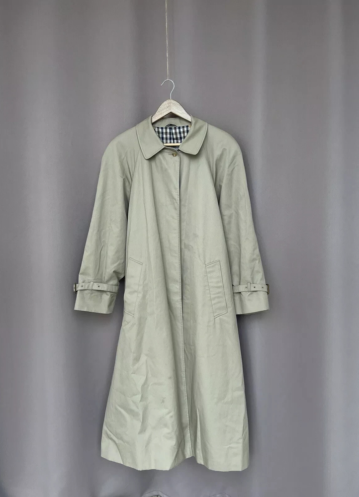 Aquascutum Aqua 5 Trench Coat Mens Size M/L Made In England Beige Vintage Jacket