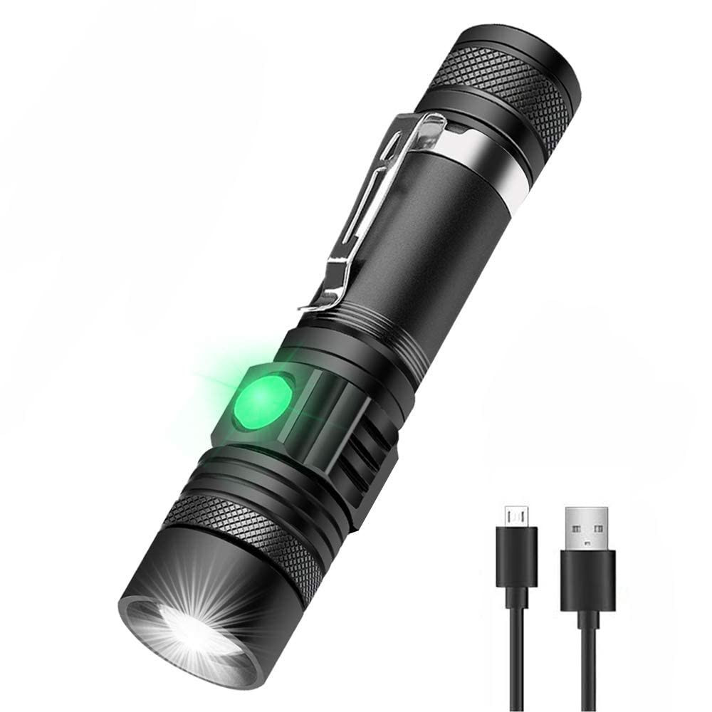 Super Bright 2000 Lumens Rechargeable LED Tactical Flashlight