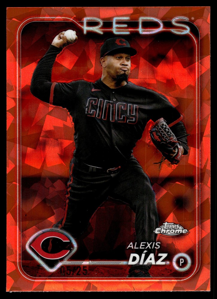 2024 Topps Chrome Sapphire Alexis Díaz Orange #/25 Rare Baseball Card