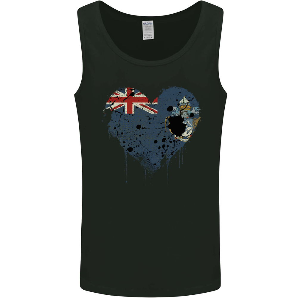 Love Flag Tristan da Cunha Football Mens Vest Tank Top