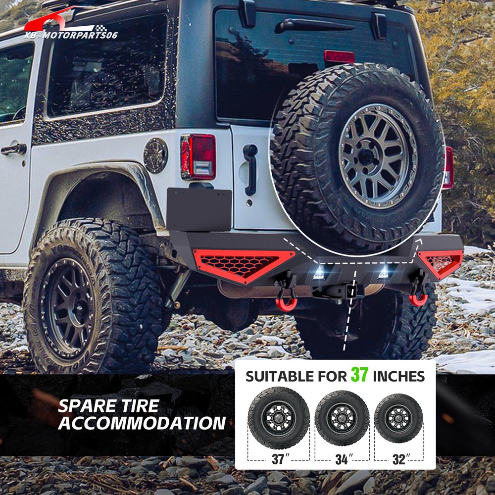 Black License Plate Frame for 2007-2018 Jeep Wrangler JK JKU Front or Rear Bumper