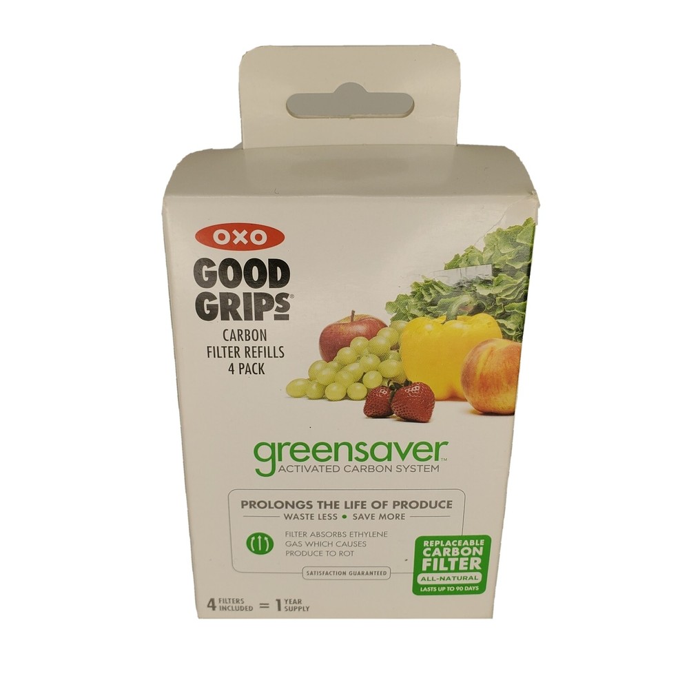 OXO Good Grips GreenSaver Carbon Filter Refills 4 Pack Year Supply Fresh-image