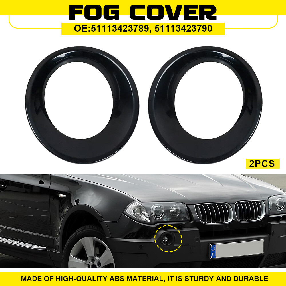 Pair Fog Light Bezel Cover Ring Pair Left & Right For BMW X3 E83 LCI 2007-2010