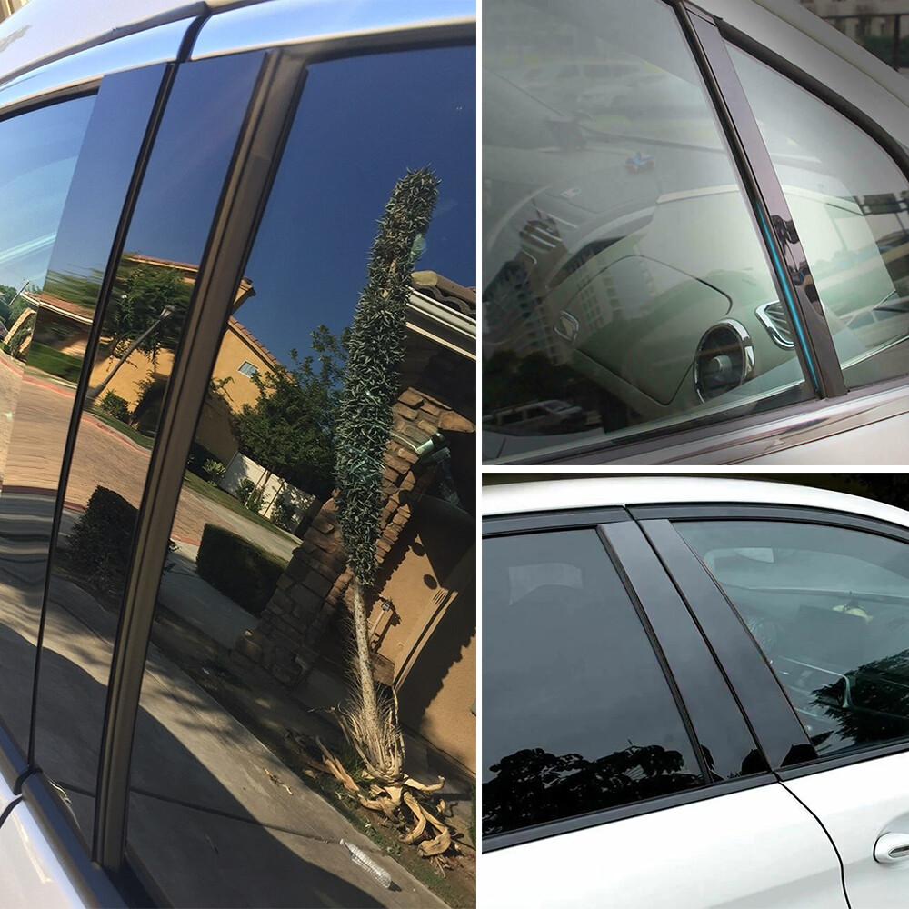 Black Pillar Posts for Honda Accord 13-17 12pcs Window Door Trim Cover Kit USA