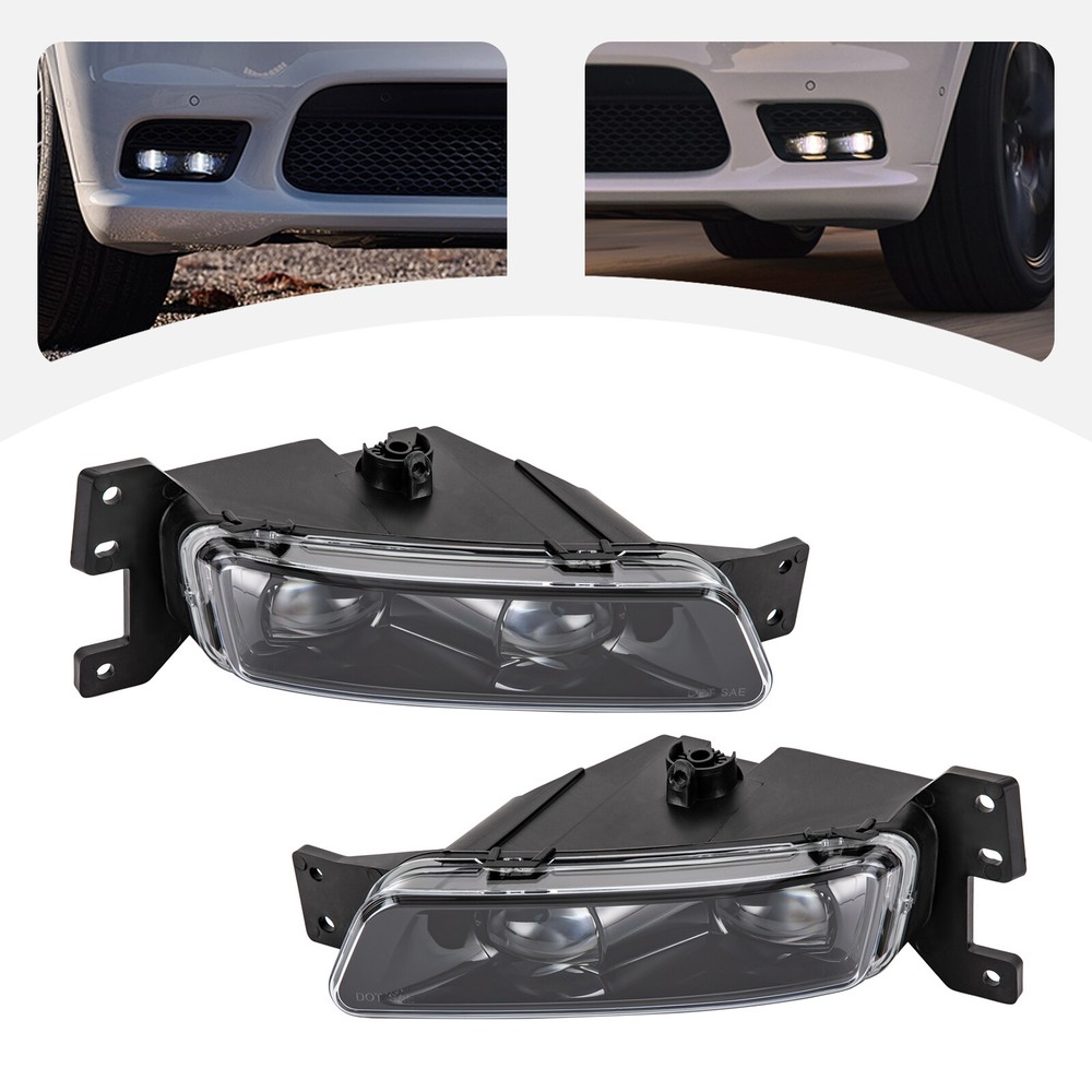 Clear Lens Fog Light For Dodge Durango SRT 2018-2022 2023 Left + Right Fog Lamp