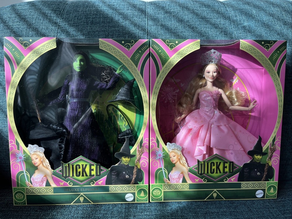 Wicked Movie Glinda & Elphaba Dolls DELUXE SET URL MISPRINT