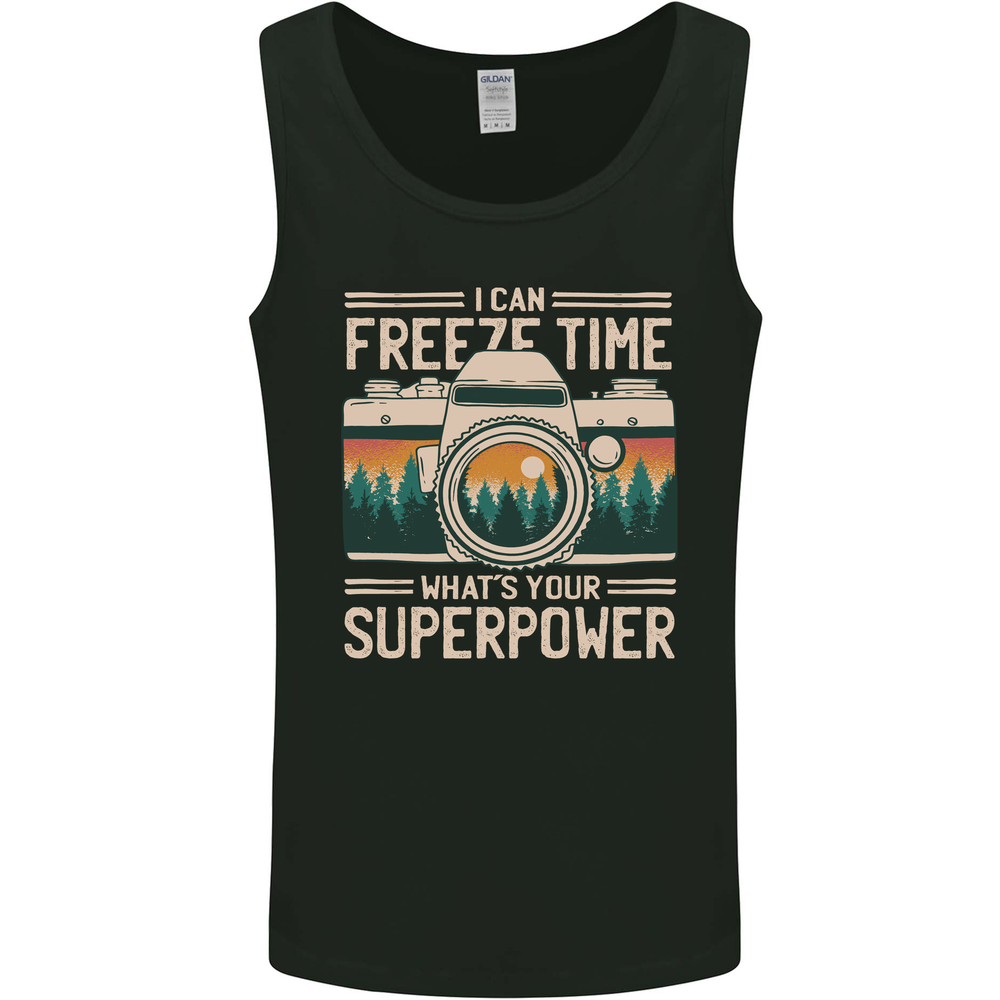 Freeze Time Photographer Photography Mens Vest Tank Top