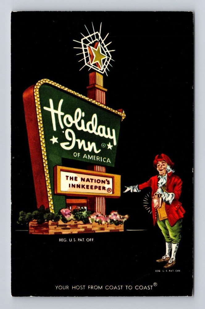 Vintage Holiday Inn Antique Advertisement Postcard Danville Illinois