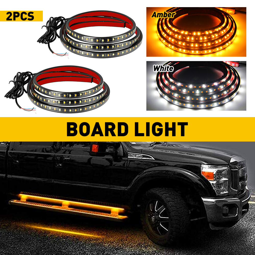 2X 60inch Running Board LED Side Step Light Strip Sequential Turn Signal Lamp US