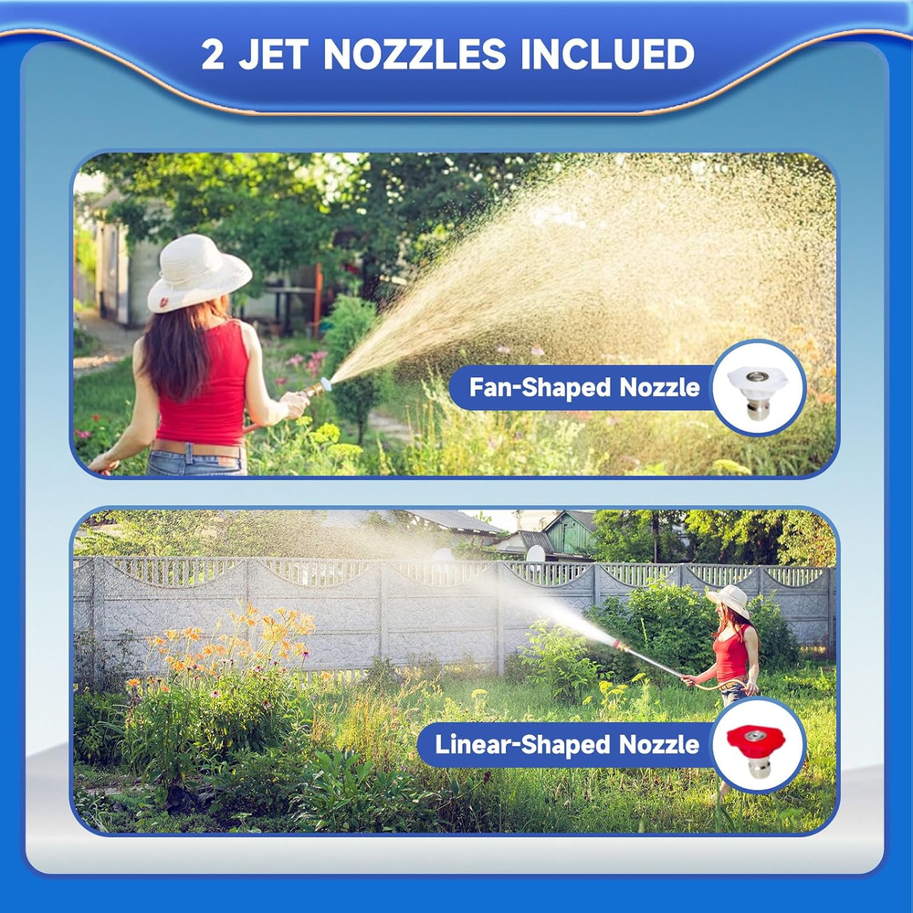 2025 Upgraded High-Pressure Jet Nozzle Washer Wand for Garden Hose