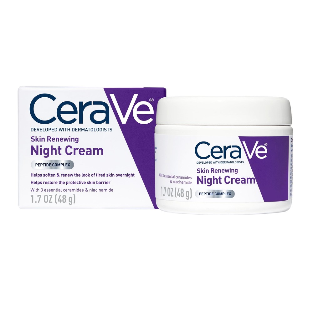 CeraVe Skin Renewing Night Cream with Peptides and Hyaluronic Acid