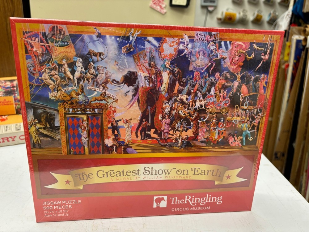 VINTAGE RINGLING BROS. CIRCUS JIGSAW PUZZLE 500 PIECES STILL SHRINK WRAPPED NEW