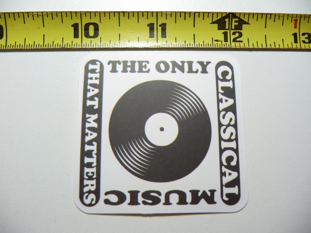 RECORD VINYL LP ONLY CLASSICAL MUSIC DECAL STICKER BAND CONCERT HALL MUSICAL