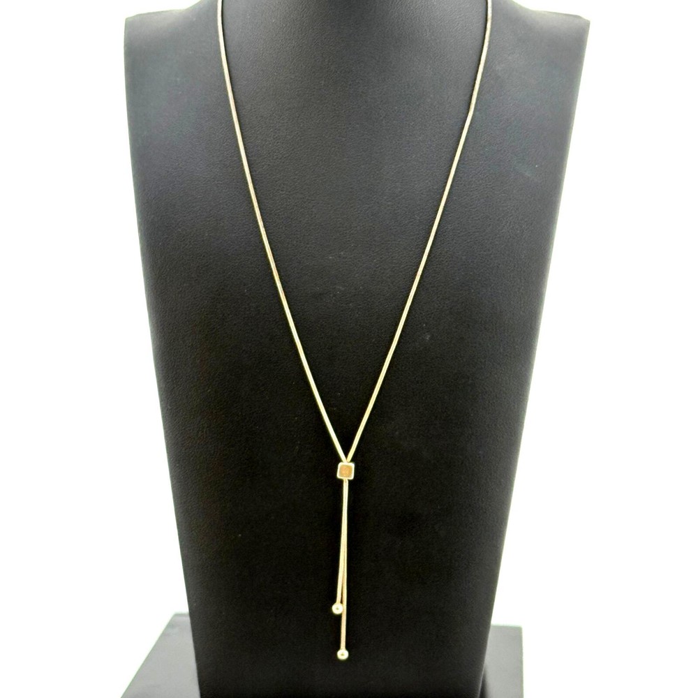 925 Sterling Silver Lariat Style Snake Chain Necklace