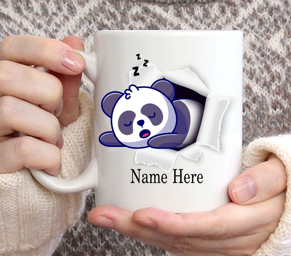 Funny Personalized Panda Custom Name Coffee Mug 11oz Panda Mug Panda Gifts