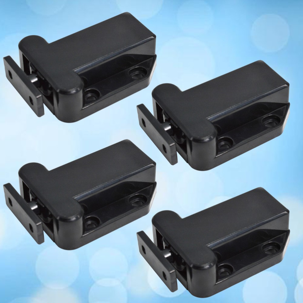 4-Pack Child Safety Cabinet Locks Self-Locking Press-to-Open Latches