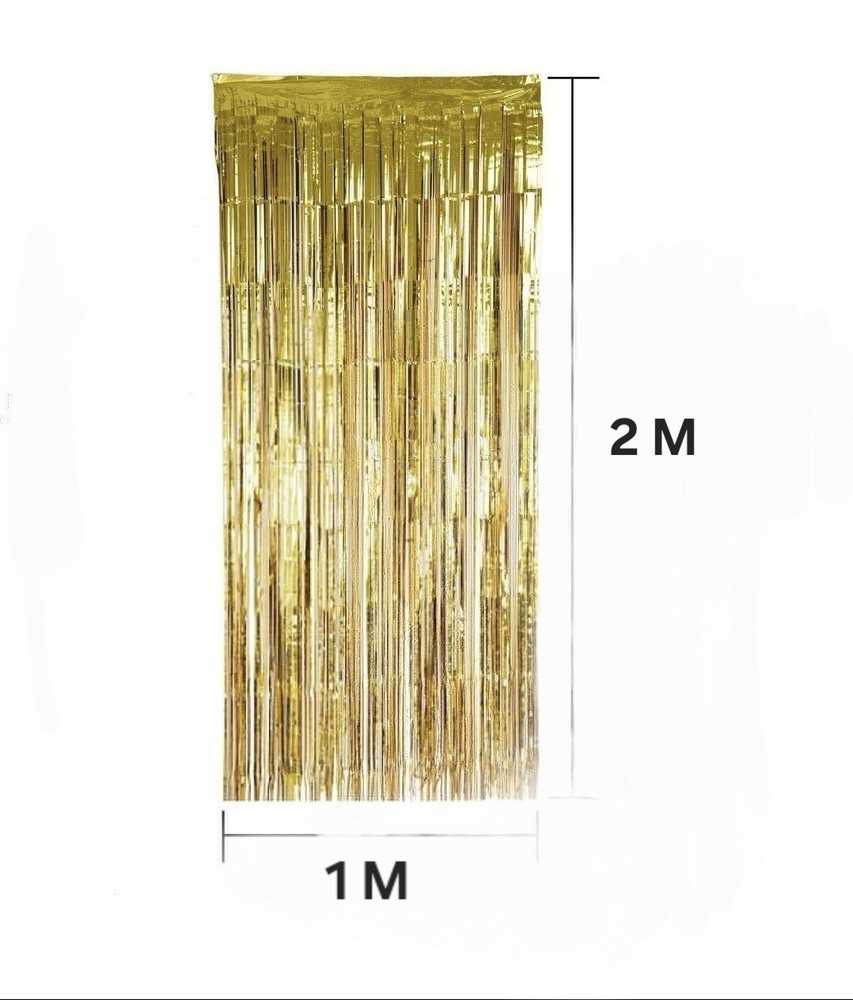 2-Pack 1M Foil Fringe Tinsel Curtain for Wedding Birthday Party Decor