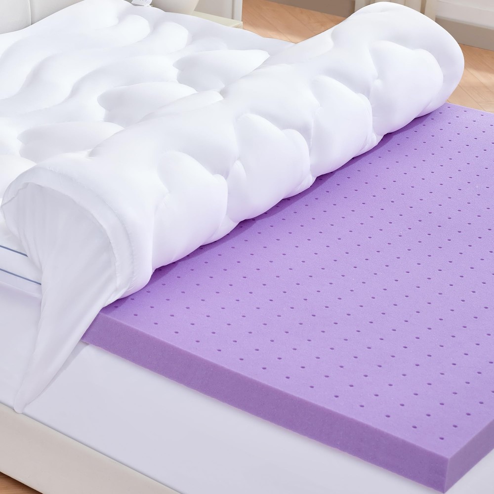 Full 2 Inch Cooling Gel Memory Foam Plus 2 Inch Extra Thick 1450GSM Mattress ...
