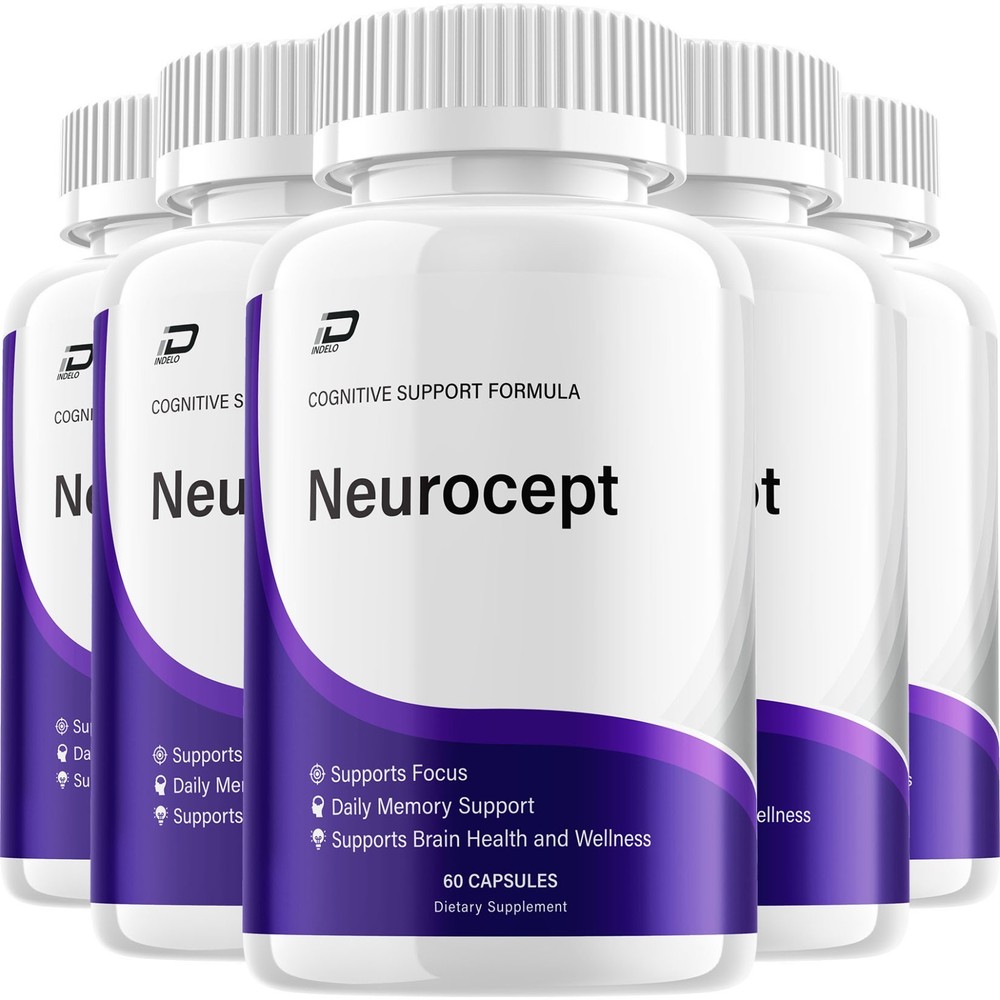 (5 Pack) Neurocept Supplement Capsules – Neurocept Natural Blend Memory Focus