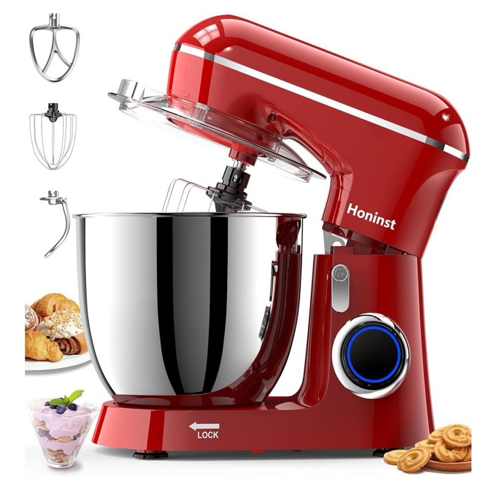 Powerful 660W Tilt-Head Stand Mixer 6QT 7.5QT 6/10-Speed Electric Food Mixer for Kitchen