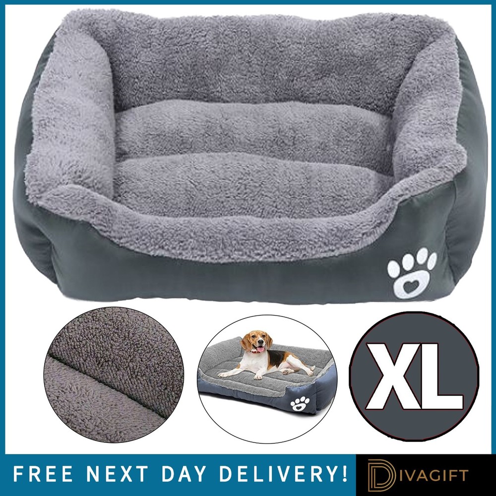 XL PET DOG BED FOR CATS DOGS BEDS LUXURY SOFT PUPPY CUSHION WARM BASKET 80x60CM
