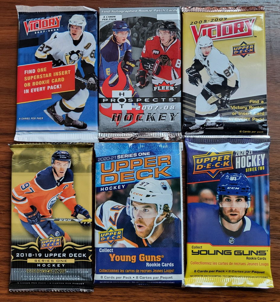 2007-08 thru 2020-21 NHL 6 Pack Lot - See Pack details within and photos