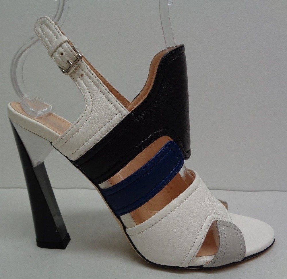 Calvin Klein Collection Size 7 M VERUSHKA White Leather Sandals New Womens Shoes