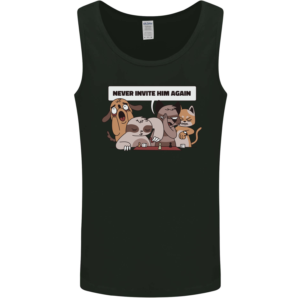 Sloth Board Games Funny Mens Vest Tank Top