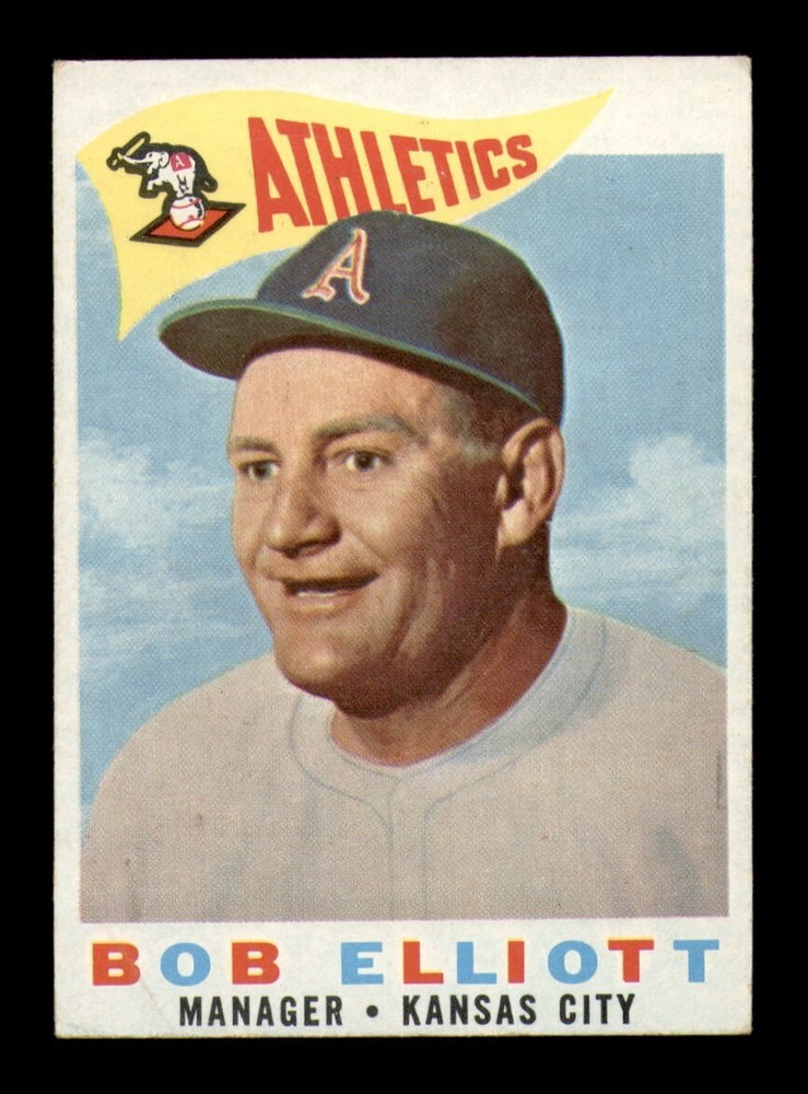 1960 Topps #215 Bob Elliott Manager VG-EX OBGcards Vintage Baseball Break