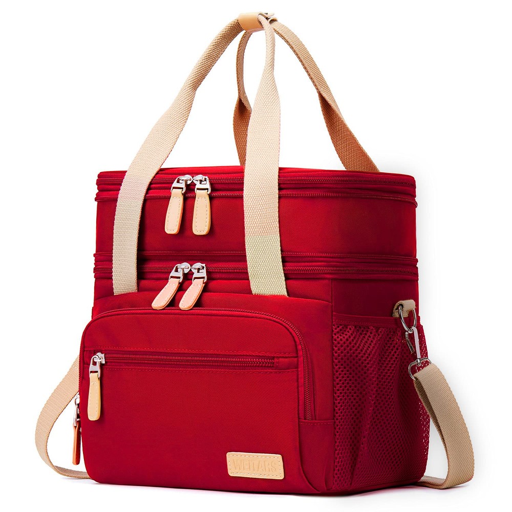 Lunch Bag for Women, Loncheras Para Mujer Waterproof Reusable Large Dual Comp...