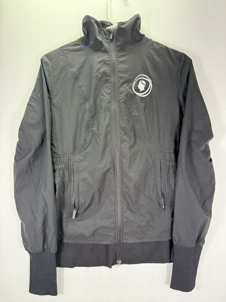 Lululemon Jacket Black Sights Seen Full Zip Windbreaker Outdoor Women’s Size 6