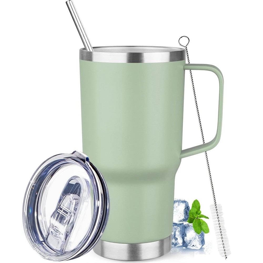 20 oz Stainless Steel Insulated Tumbler with Handle Coffee Mug