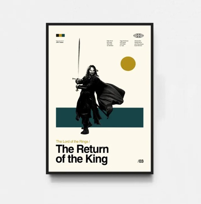 The Return of the King - The Lord of the Rings Poster, Midcentury Art