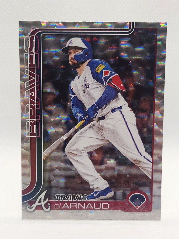 2025 Topps Series 1 Travis dArnaud #325 Silver Foilboard Braves Parallel