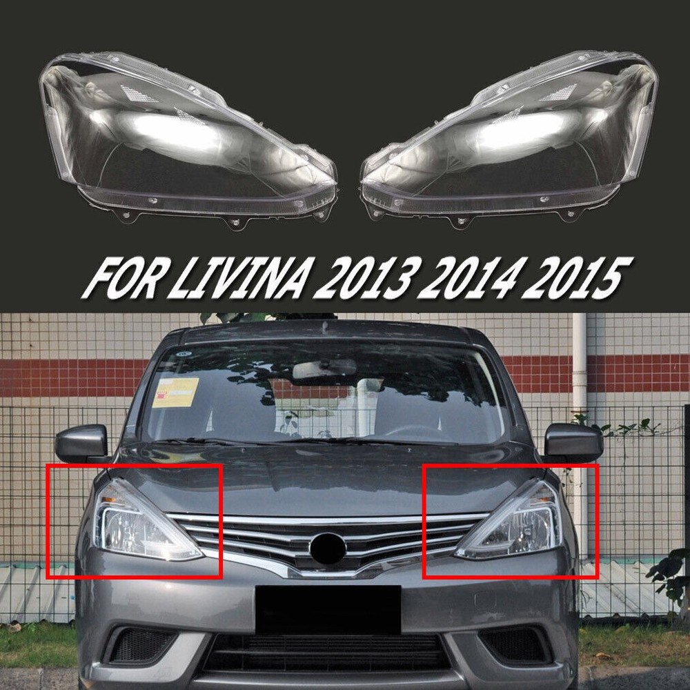 Left Right Headlight Lens Headlamp Shell Cover Cap For Livina 2013 2014 2015