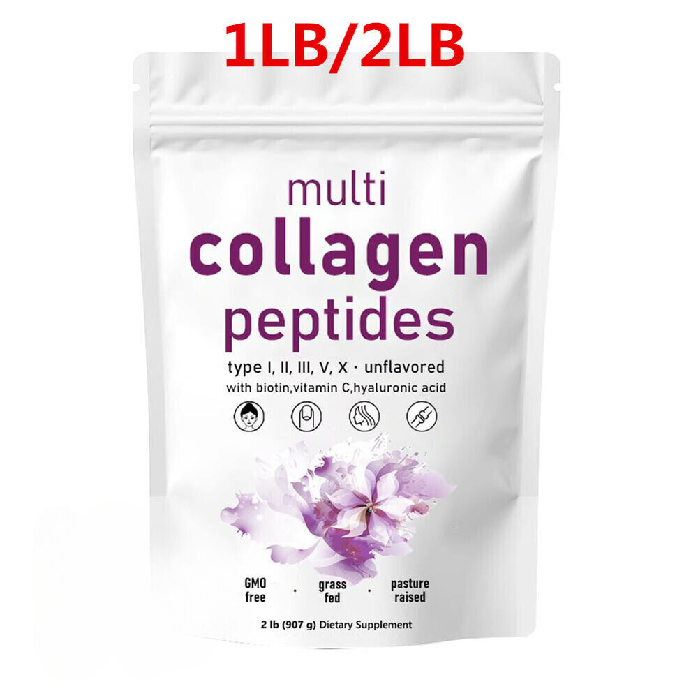 Multi Collagen Peptides Powder Hydrolyzed Protein Types I II III V X