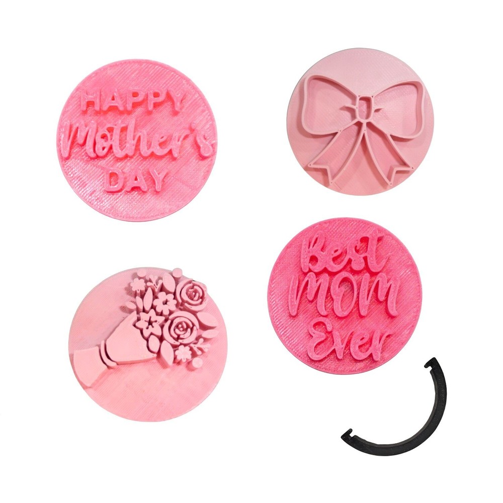 Mothers Day 5-Piece Cookie Stamp Embosser Set Made in USA PR9068-image