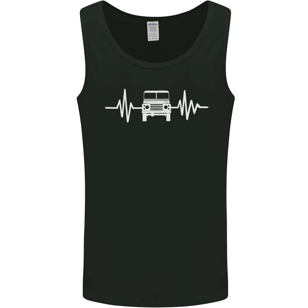 4X4 Off Road Racing Men's Heartbeat Pulse Vest Tank Top  