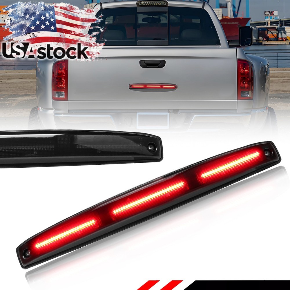 Smoked Lens Red LED Tailgate Tail Brake Light For 2003-2006 Ram 2500 3500 Dually