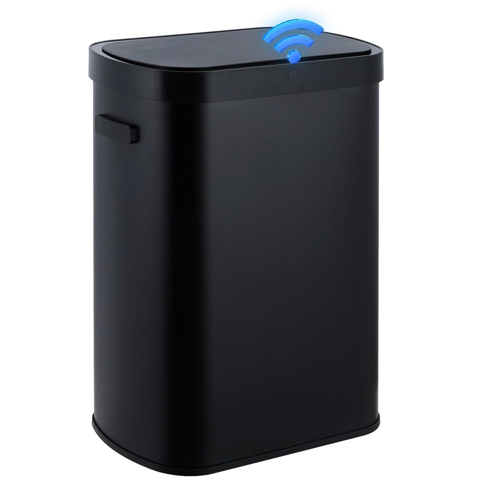 13 Gal/50 L Kitchen Trash Can with Lid, Automatic Garbage Can Touch Free High...