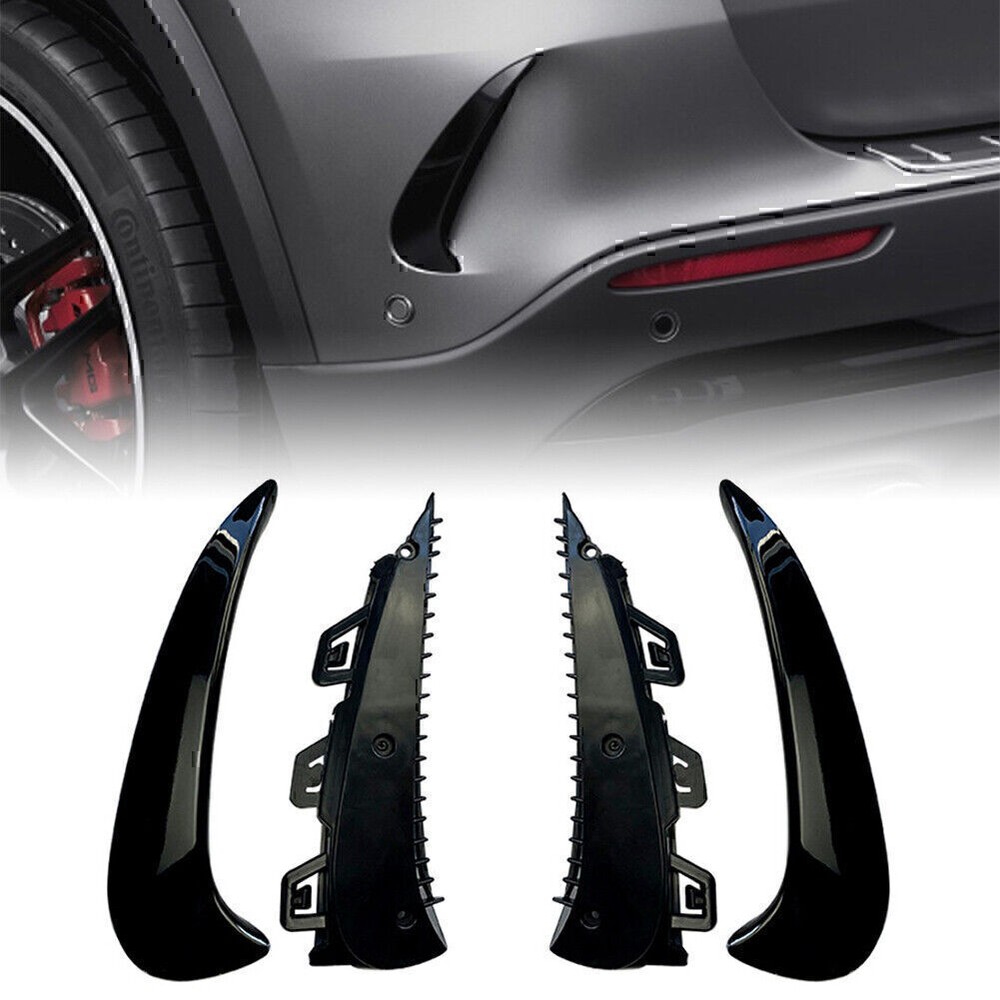 Black Rear Bumper Splitter Spoiler with Air Vent for Mercedes GLA200 GLA260 2020+ Models  