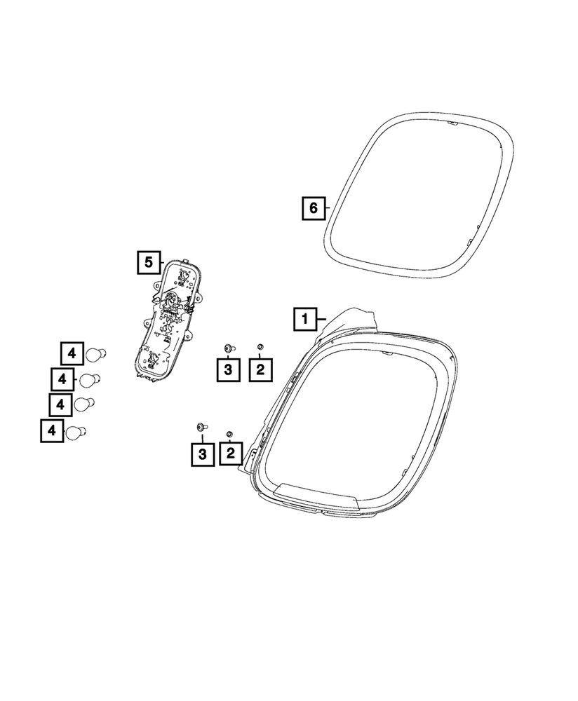 Genuine Mopar Right Tail Lamp Trim Ring 68294315AA
