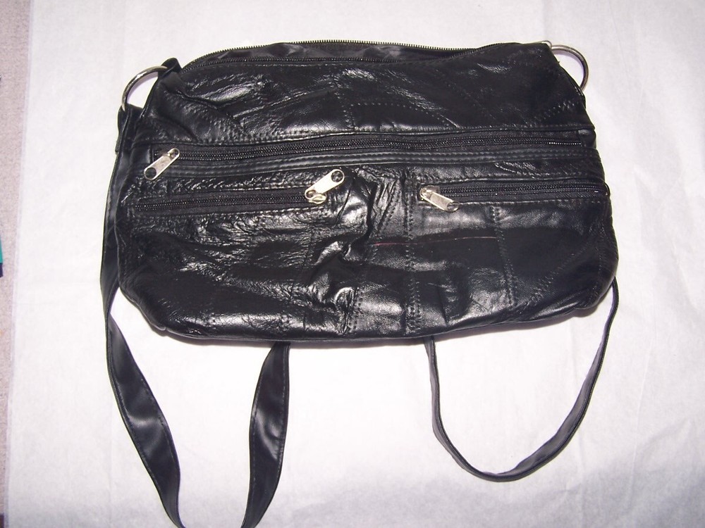 patch work leather purse