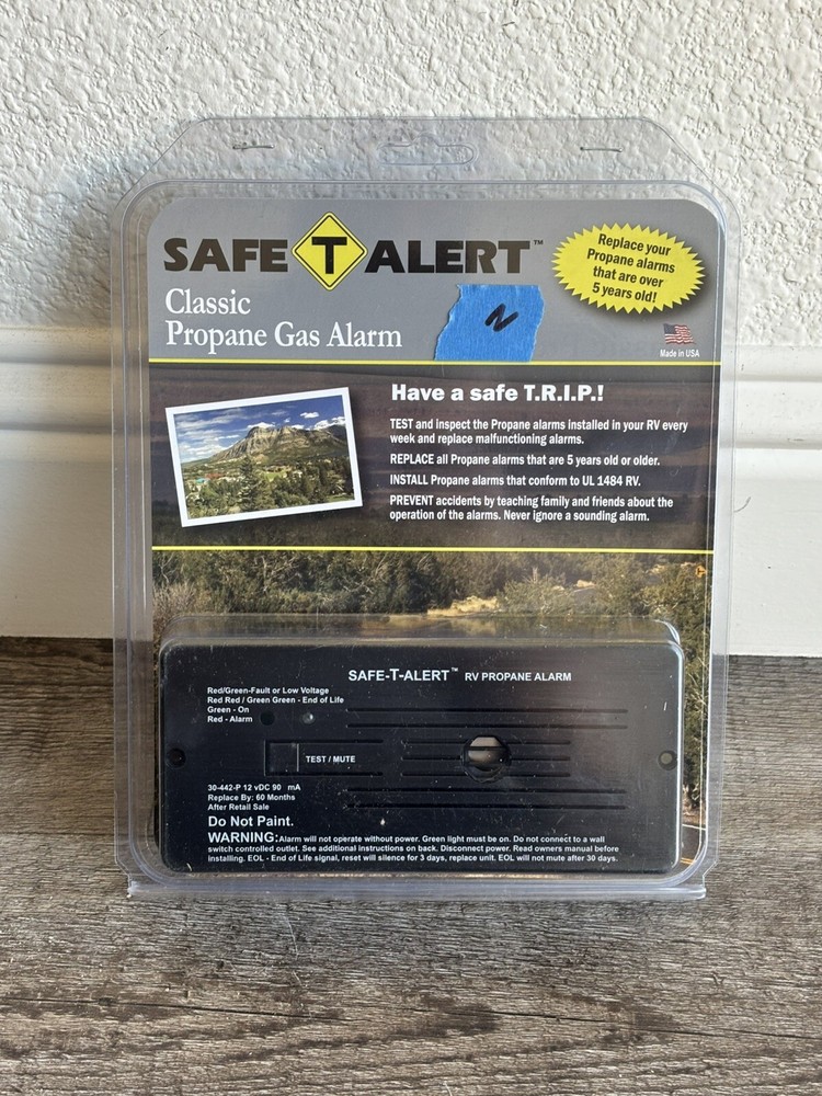 MTI Industries RV Accessories 12V Safe-T-Alert Flush Mount Propane/LP Gas Alarm