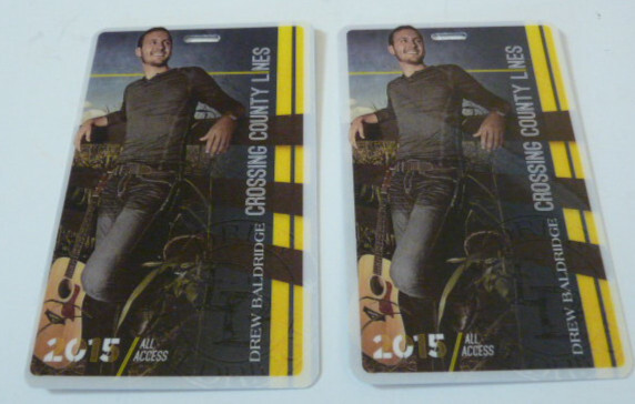 Drew Baldridge Crossing Lines 2015 Concert Tour Laminate Backstage Pass D10